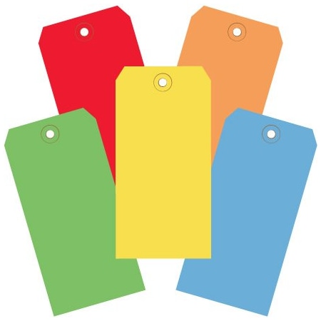 Bsc Preferred 6 1/4 x 3 1/8'' Assorted Color 13 Pt. Shipping Tags, 1000PK BUY00015808